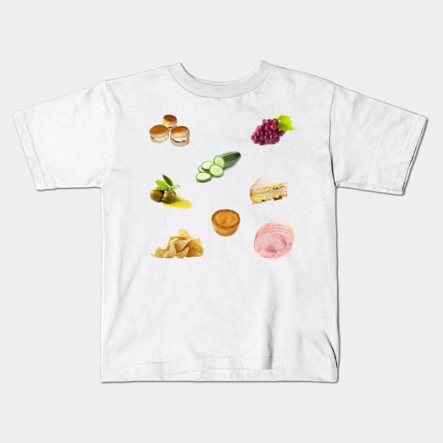 British Picky Bits Sticker Pack Kids T-Shirt by casserolestan